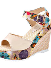 Load image into Gallery viewer, Floral high heel women sandals
