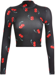 Load image into Gallery viewer, CHERRY BABY LONG SLEEVE TOP