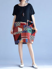 Load image into Gallery viewer, Patchwork Loose Dress
