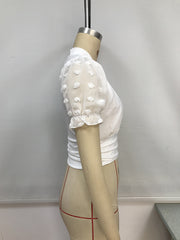 Load image into Gallery viewer, Sheer Sleeve Blouse