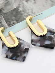 Load image into Gallery viewer, Vintage Acrylic Geometric Earrings