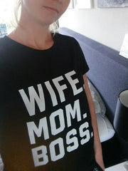 Load image into Gallery viewer, WIFE MOM BOSS T-shirt
