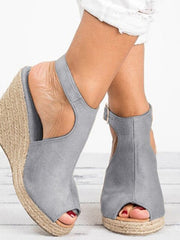 Load image into Gallery viewer, Suede Wedge Heels