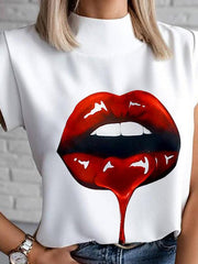 Load image into Gallery viewer, Women Elegant Lips Print Shirts - vendach