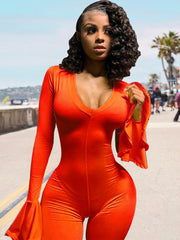 Load image into Gallery viewer, Ruffled Sleeve Jumpsuit