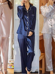 Load image into Gallery viewer, Silky Satin Pajamas Set