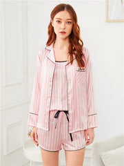 Load image into Gallery viewer, Pink Striped Pajama Set