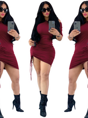 Load image into Gallery viewer, Side Drawstring Dresses