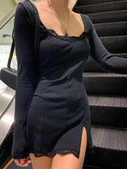 Load image into Gallery viewer, Lace-trimmed Dress