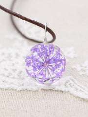 Load image into Gallery viewer, Handmade Resin Floral Pendant Necklace