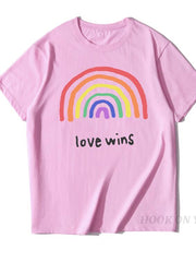 Load image into Gallery viewer, Pride LGBT Rainbow Cotton T Shirts - vendach