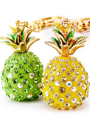 Load image into Gallery viewer, Pineapple Crystal Keychain or Purse/Bag Pendant