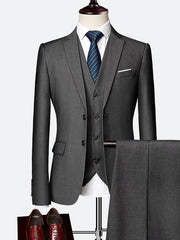 Load image into Gallery viewer, Slim Fit Tuxedos 3Pcs Set (Jacket+Pants+Vest)