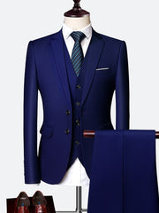 Load image into Gallery viewer, Slim Fit Tuxedos 3Pcs Set (Jacket+Pants+Vest)