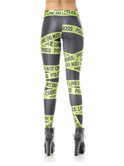 Load image into Gallery viewer, Police Line Printed Leggings
