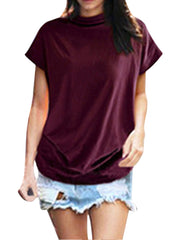 Load image into Gallery viewer, Turtleneck Short Sleeve T-Shirt