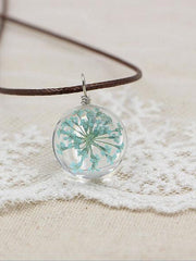 Load image into Gallery viewer, Handmade Resin Floral Pendant Necklace