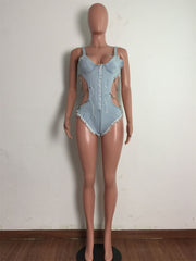 Load image into Gallery viewer, Denim Bodysuit