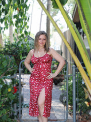 Load image into Gallery viewer, Floral Dress W/ Side Slit