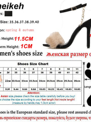 Load image into Gallery viewer, Furry Strap Heels