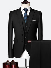 Load image into Gallery viewer, Slim Fit Tuxedos 3Pcs Set (Jacket+Pants+Vest)