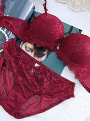 Load image into Gallery viewer, Lace Push up Bras And Panties Set