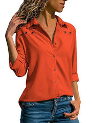 Load image into Gallery viewer, Elegant Long Sleeve Blouse Shirt - vendach