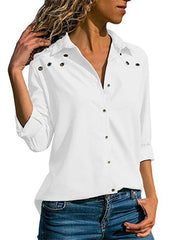 Load image into Gallery viewer, Elegant Long Sleeve Blouse Shirt - vendach