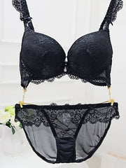 Load image into Gallery viewer, Lace Push up Bras And Panties Set