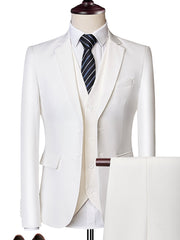 Load image into Gallery viewer, Slim Fit Tuxedos 3Pcs Set (Jacket+Pants+Vest)