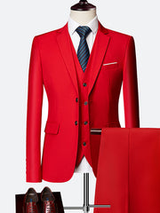 Load image into Gallery viewer, Slim Fit Tuxedos 3Pcs Set (Jacket+Pants+Vest)