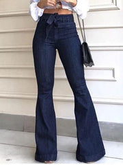 Load image into Gallery viewer, Women's Jeans High Waist Denim Flare Pants - vendach