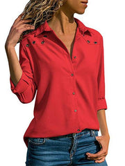 Load image into Gallery viewer, Elegant Long Sleeve Blouse Shirt - vendach