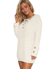 Load image into Gallery viewer, Lace-Up Sweater