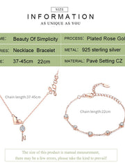 Load image into Gallery viewer, Key of Love Necklace & Bracelet Set