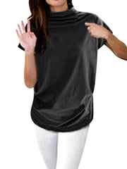 Load image into Gallery viewer, Turtleneck Short Sleeve T-Shirt