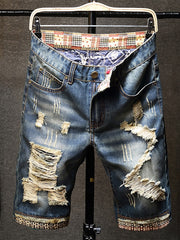 Load image into Gallery viewer, Men's Ripped Jean Shorts
