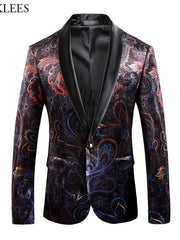 Load image into Gallery viewer, Men Luxury Print Blazer