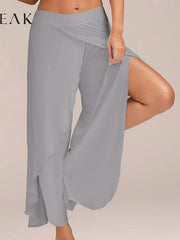 Load image into Gallery viewer, Casual Loose Split Wide Leg Pants