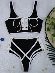 Load image into Gallery viewer, High Waist Lace Bikini