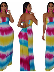 Load image into Gallery viewer, Strapless Tie Dye Maxi Dress