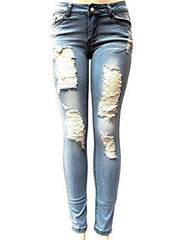 Load image into Gallery viewer, Women's Skinny Ripped Jeans - vendach