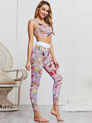 Load image into Gallery viewer, Junk Food Printed Matching Sports Bra and Leggings