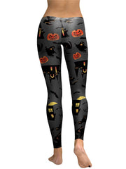 Load image into Gallery viewer, Haunt The House Halloween Leggings - vendach