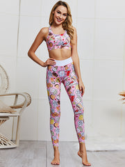 Load image into Gallery viewer, Junk Food Printed Matching Sports Bra and Leggings