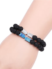 Load image into Gallery viewer, Sacred Arrow Lava Stone Bracelet