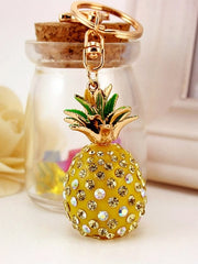Load image into Gallery viewer, Pineapple Crystal Keychain or Purse/Bag Pendant