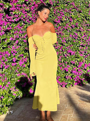 Load image into Gallery viewer, Chiffon Off-Shoulder Dress