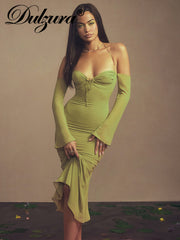 Load image into Gallery viewer, Chiffon Off-Shoulder Dress