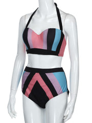 Load image into Gallery viewer, Plus Size bikini rainbow color - vendach